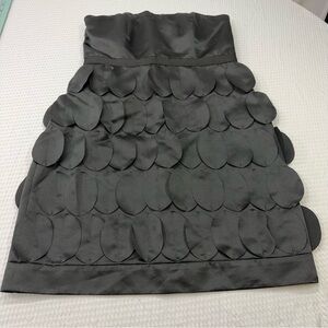 Phoebe Couture Black Petal-Appliqué Mini Dress